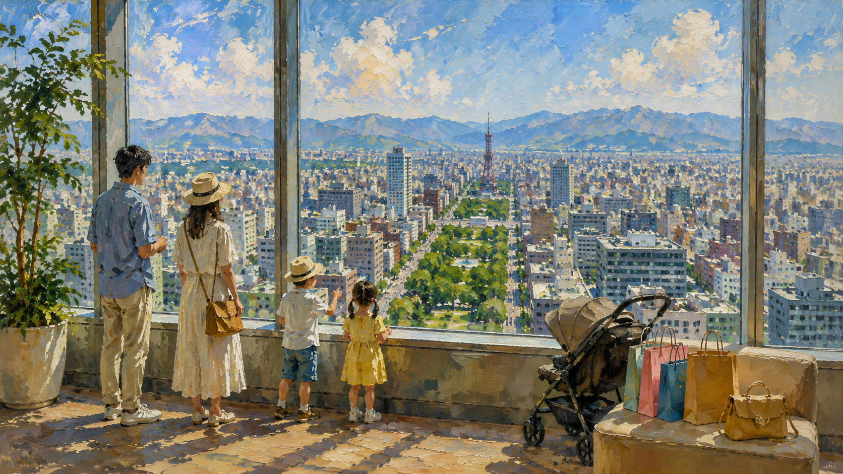 高層階から見下ろす札幌の街並み・絶景＆お買い物コース