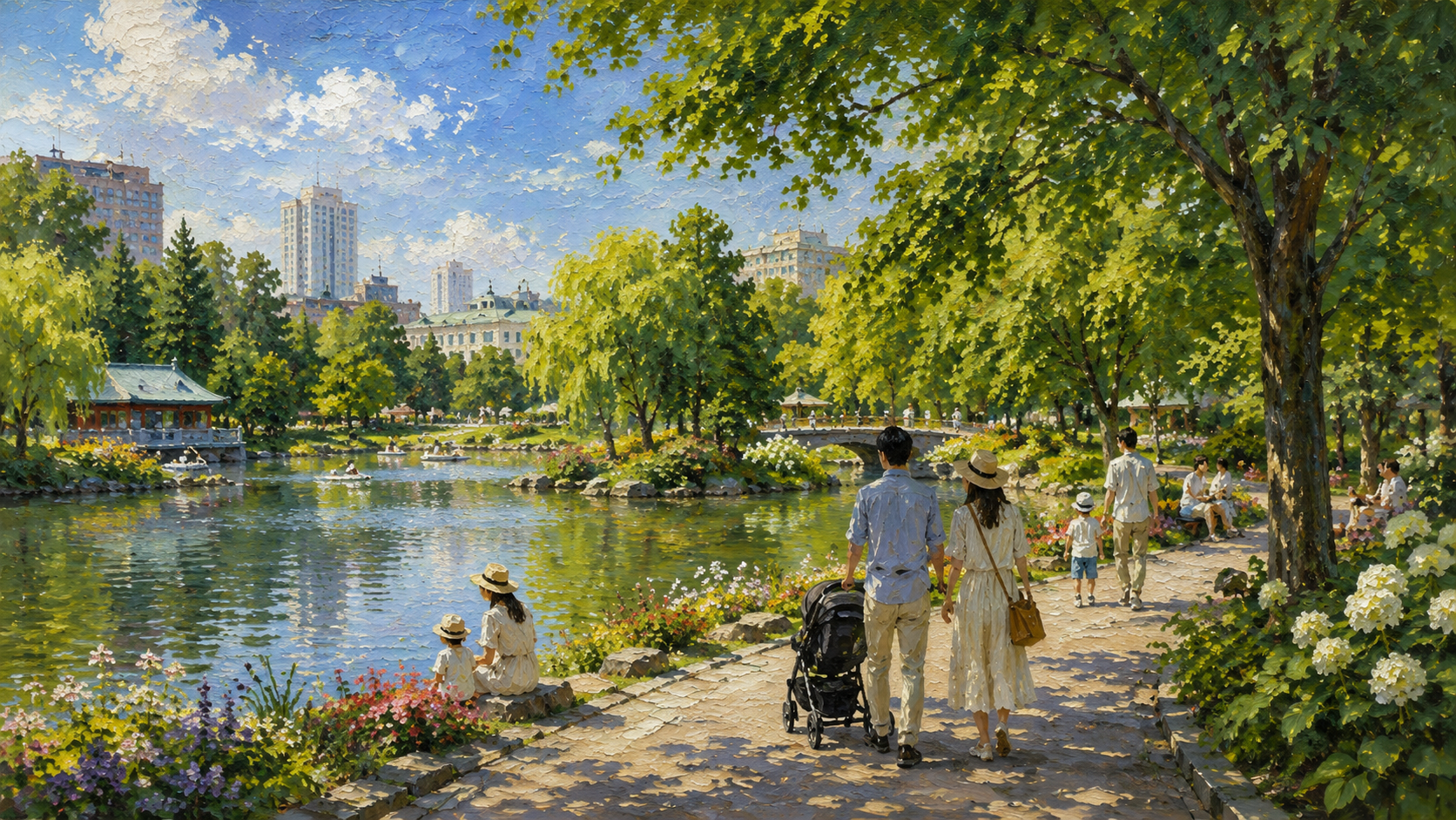 中島公園の池と緑・中島公園・芸術エリアコース